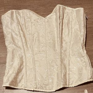 Elegant SOLD Daisy Corset Steel Boned Ivory